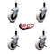 Service Caster 3 Inch Thermoplastic Wheel 7/8 Inch Expanding Stem Caster Set with 2 Brakes SCC-EX05S310-TPRS-78-2-SLB-2 - alternate 4